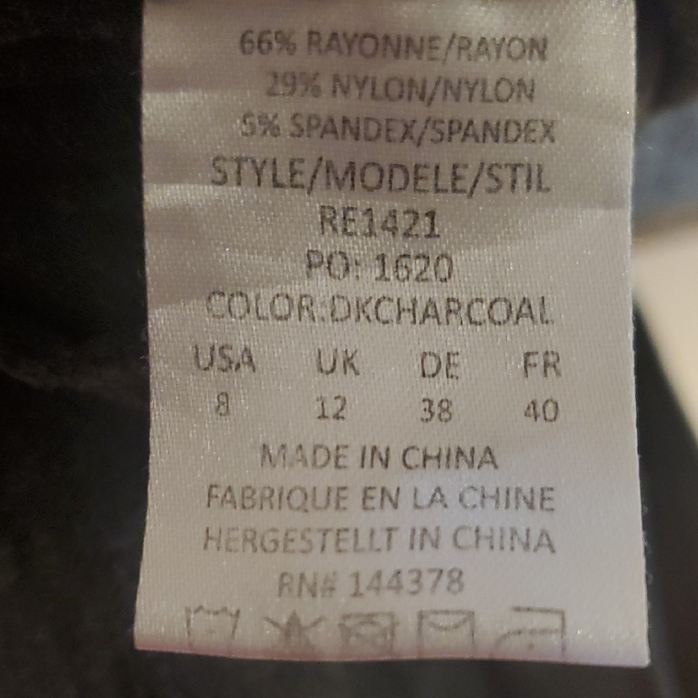 Rekucci Women's Charcoal Slim Ponte Trousers - Picture 8 of 8